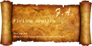 Firling Armilla névjegykártya